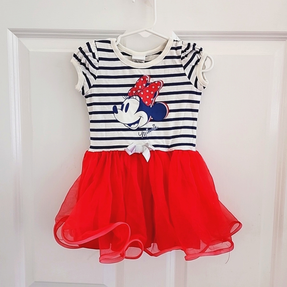 DISNEY Minnie Red, White & Blue Dress 18mo